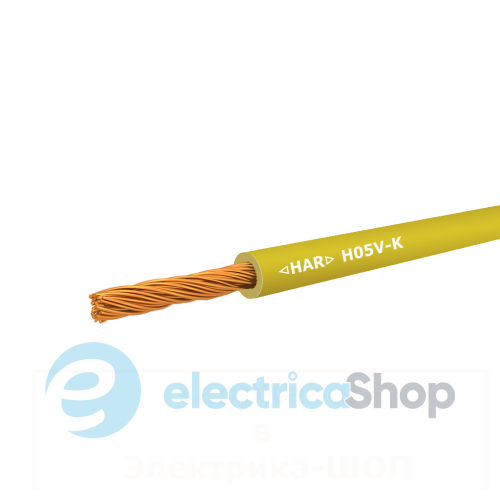 Провід 1X0,5мм&#178; H05V-K YE жовтий