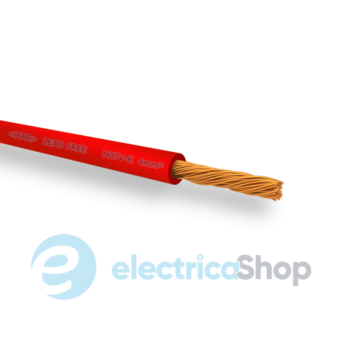 Провід 1X4мм&#178; H07V-K RD червоний