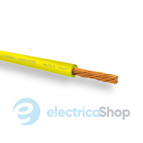 Провід 1X4мм&#178; H07V-K YE жовтий