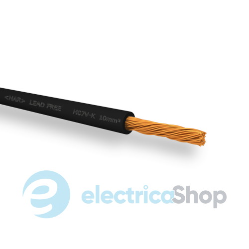 Провод 1X10mm&#178; H07V-K BK черный