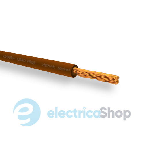 Провод 1X10mm&#178; H07V-K BN коричневый