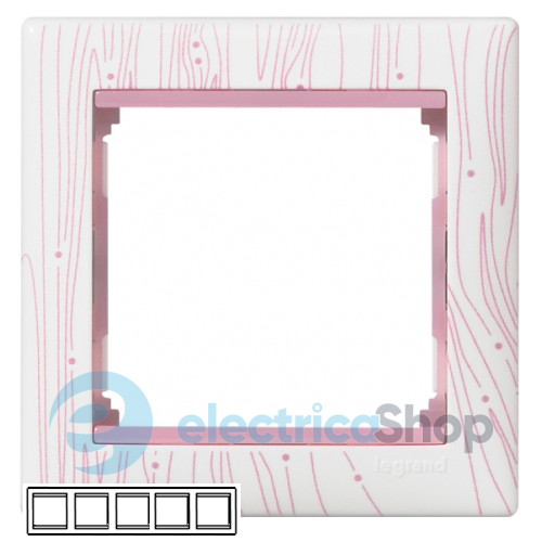 Рамка установочная 5-я Legrand Valena 770455, цвет «розовый кварц»