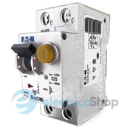 Диференційний автоматичний вимикач Eaton (Moeller) 1-фазний, 40 Ампер «С», 30mA PFL6 Eaton