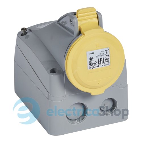 Розетка накладная 16А 3К+З 130В IP44 P17 Tempra Pro