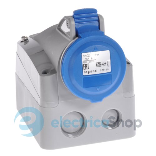 Розетка накладна 16A 3К+З 230В IP44 P17 Tempra Pro