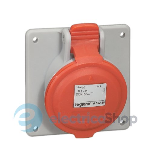 Розетка панельна 32A 3К+З 415В IP44 P17 Tempra Pro