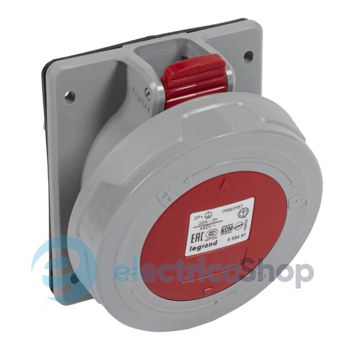 Розетка вбудована 32А 3К+З 440V IP67 P17 Tempra Pro