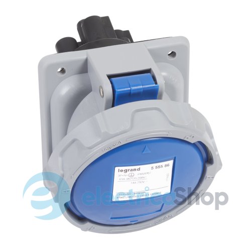 Розетка вбудована 63А 3К+Н+З 230В IP67 P17 Tempra Pro