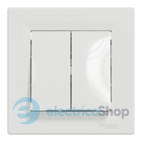 Переключатель 2-кл. Asfora Schneider Electric EPH0600121 белый