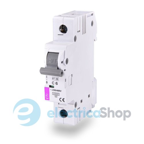 Автоматичний вимикач ETI ST-68 1p С 10А (4,5 kA)