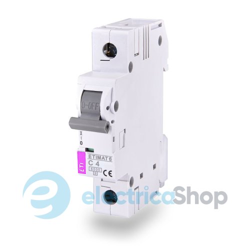 Автоматичний вимикач ETI ETIMAT 6 1p B 6А (6 kA)
