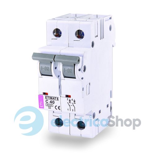 Автоматический выключатель ETI ETIMAT 6 1p+N C 13А (6 kA)