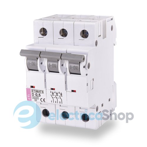 Автоматический выключатель ETI ETIMAT 6 3p C 1A (6kA)