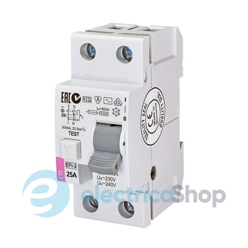 Диференційне реле (ПЗВ) EFI-2 80/0,3 тип AC (10kA)