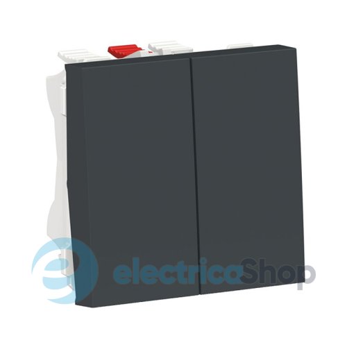 Вимикач 2-кл. для серії Unica New Schneider Electric NU321154 антрацит