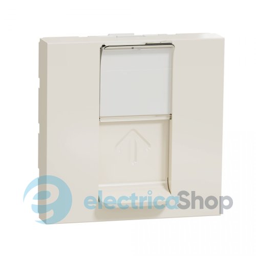 Розетка комп'ютерна, RJ45, одиночна, кат. 6 UTP, Unica New бежевий