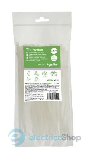 Хомут кабельный Thorsman 200х4.8 белый (100шт)