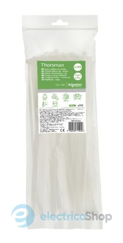 Хомут кабельный Thorsman 250х4.8 белый (100шт)