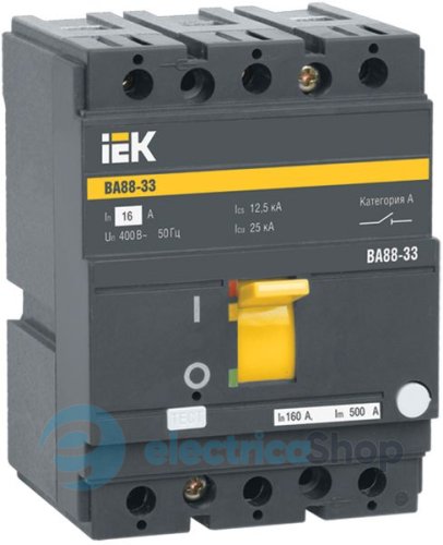 Автоматический выключатель 3-п. 16А, 35кА, iEK ВА88-33 SVA20-3-0016