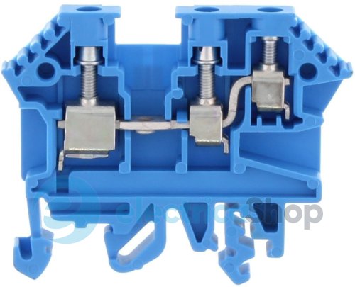 Клемма RK 2,5-4 ZR, 3 контакта, винтовая, на DIN-рейку 32/35 мм, синяя, Conta-Clip cc1210.5