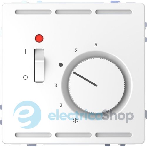 Терморегулятор з вимикач. D-Life MTN5760-6035 «Білий лотос»