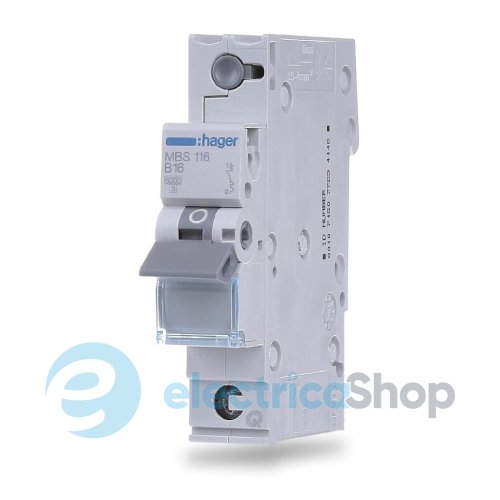 Автоматический выключатель QC 1-п, 20А, B, 6kA, Hager MBS120