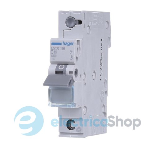 Автоматический выключатель QC 1-п, 10А, C, 6kA, Hager MCS110
