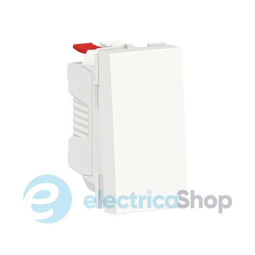 Выключатель 1-кл. кнопк. сх.1, 10А, 1-мод., Unica New, NU310618, белый