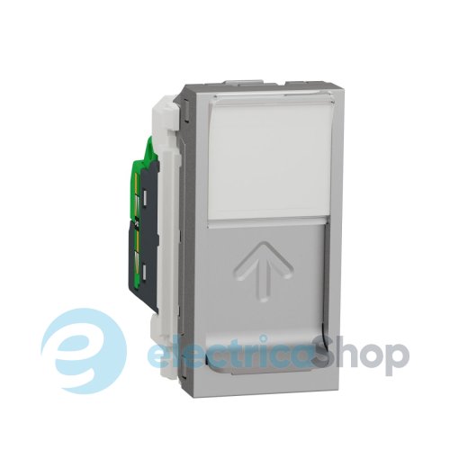 Розетка комп. 1-а., RJ45, кат.5 UTP, 1-мод., Unica New, NU341030, алюміній