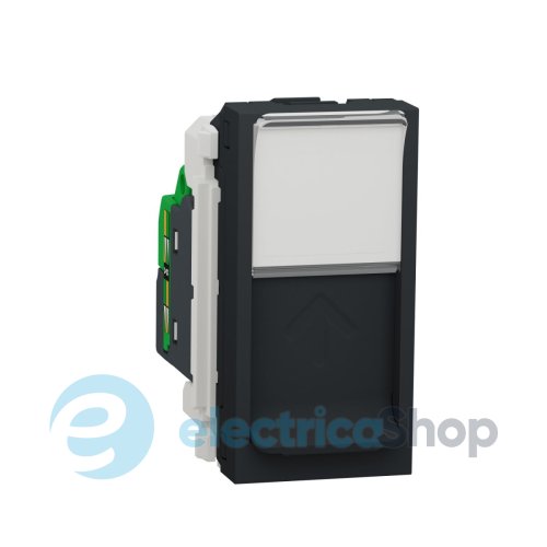 Розетка комп. 1-а., RJ45, кат.6 UTP, 1-мод., Unica New, NU341454, (антрацит)