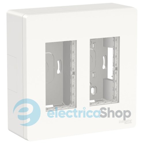 Блок unica system+ відкр.вст. 2х2 Unica New, NU122418, білий