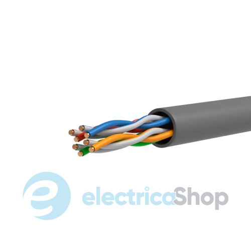 ITK Кабель связи витая пара ШПД U/UTP, кат.5E 4х2х0,48мм solid, PVC, 305м, UEK, серый