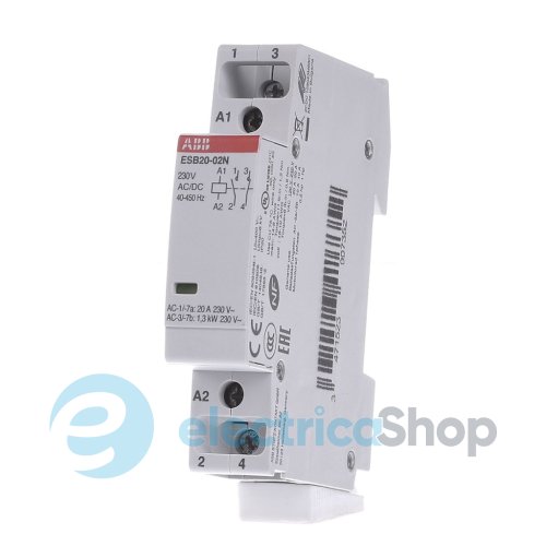 Контактор Abb ESB20-02N-06, 20А, 2НЗ,230V АС/DC