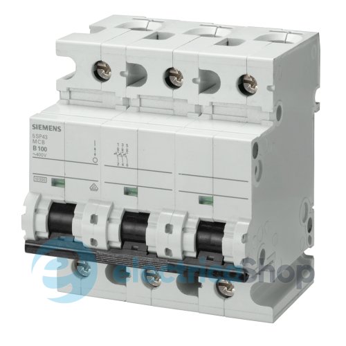 Автоматичний вимикач SIEMENS 400V 6кА, 3-пол.,C, 80A (5SP4380-7)