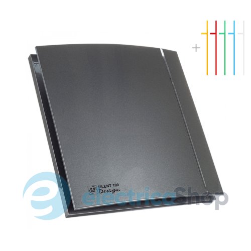 Вентилятор S&P SILENT-100 CZ GREY DESIGN - 4C 230V 50, клапан