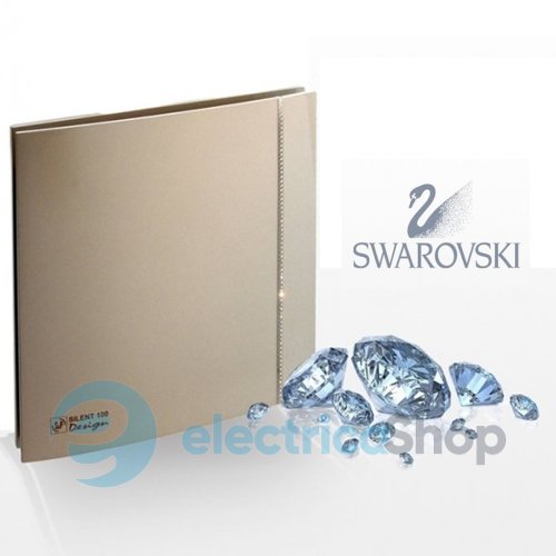 Вентилятор S&P SILENT-100 CZ CHAMPAGNE DESIGN SWAROVSKI 230V 50, клапан