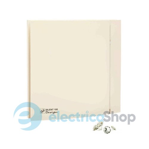 Вентилятор S&P SILENT-100 CZ IVORY DESIGN SWAROVSKI (230V 50), клапан