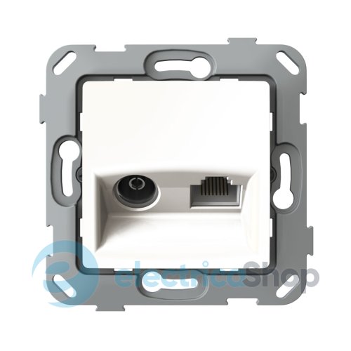 Розетка TV + компьютерная PLANK Nordic/Classic PLK0911031 Белый