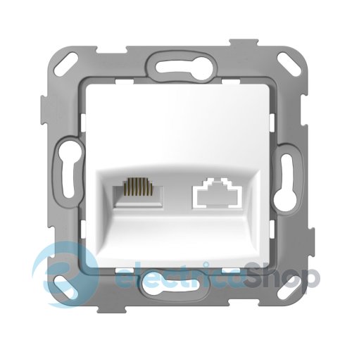 Компьютерная розетка 1-а. PLANK Nordic/Classic PLK0731031 Белый