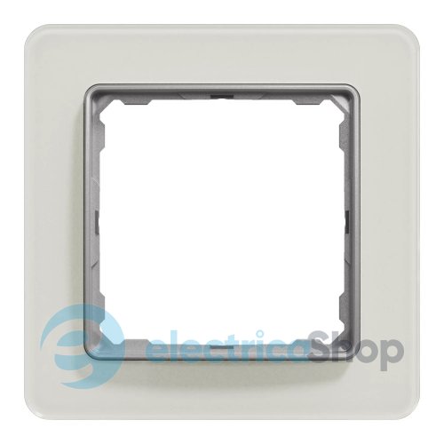 Рамка 1-а. SE Sedna Elements SDD360801 біле скло