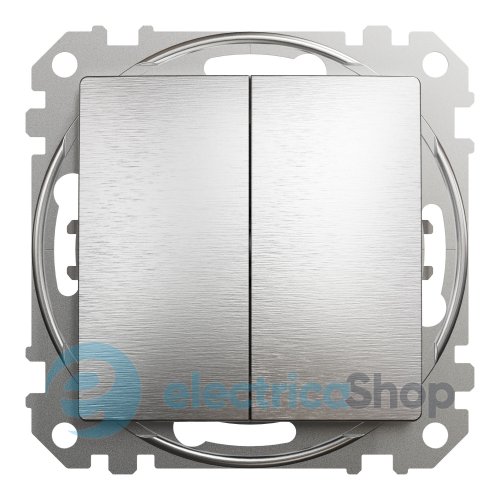 Выключатель 2-кл SE Sedna Elements SDD170105 матовый алюминий