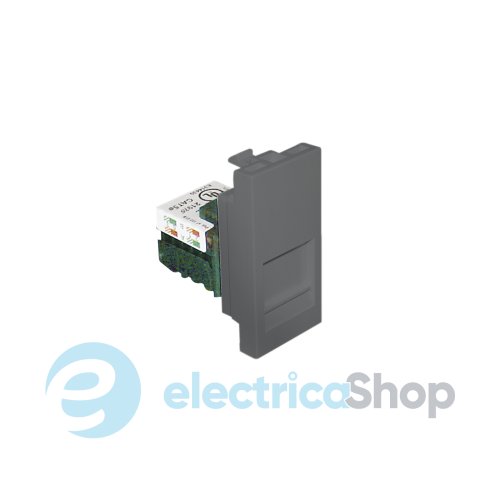 Механизм 1хRJ45 CAT.5E UTP CONNECT 1-мод. Алюминий 45975 SAL Efapel Quadro 45