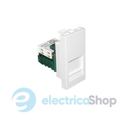 Механізм 1хRJ45 CAT.5E UTP CONNECT 1-мод. білий мат 45975 SBM Efapel Quadro 45