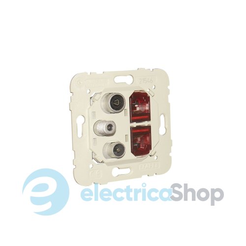 Механізм розетки мультімедійної R-TV-SAT 2x RJ45 Cat.6 UTP, 21546, Efapel LOGUS 90
