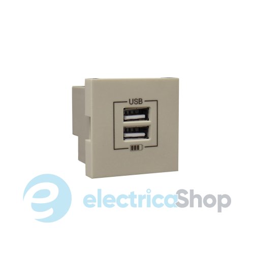 Двойное зарядное устройство USB типа A - 2мод. Слоновая кость 45439 SMF, Quadro 45, Efapel