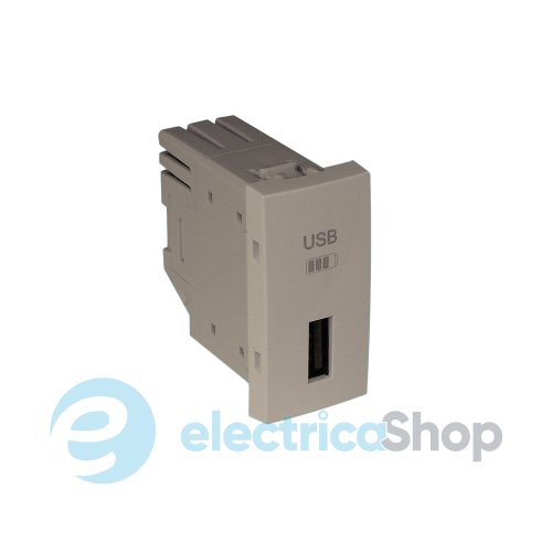 Одинарний зарядний пристрій USB типу A 1-мод. Перламутр 45383 SPE, Quadro 45, Efapel