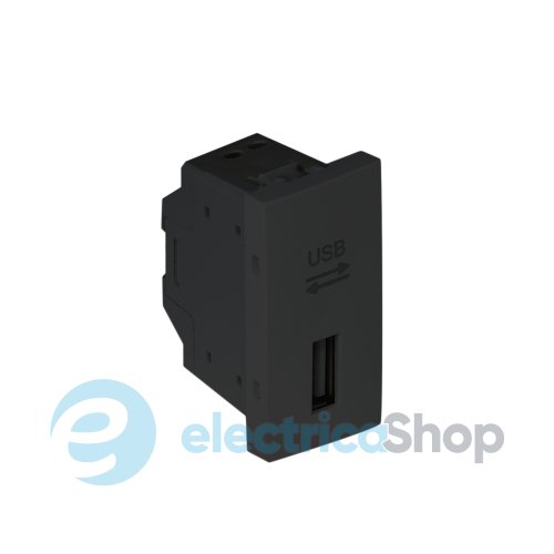 Розетка USB 1-мод. Чорний матовий 45437 SPM Quadro 45 Efapel