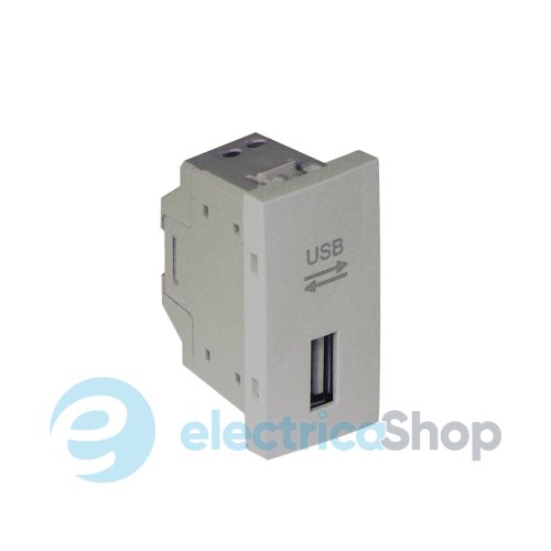 Розетка USB 1-мод. Крига металік 45437 SGE, Quadro 45, Efapel
