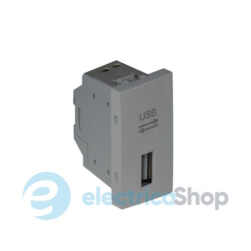 Розетка USB 1-мод. Срібло 45437 SPR, Quadro 45, Efapel