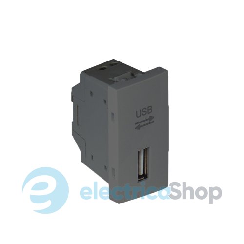 Розетка USB 1-мод. Графіт 45437 SGR, Quadro 45, Efapel